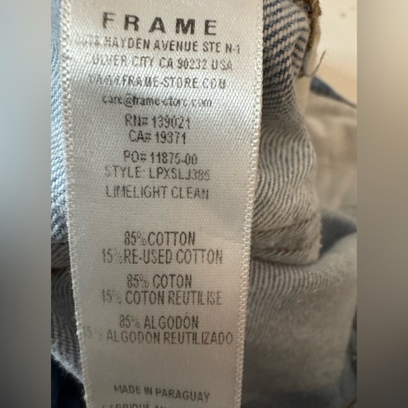 Frame Jeans “Le Pixie Slouch” in Limelight Clean NWOT - Picture 6 of 15